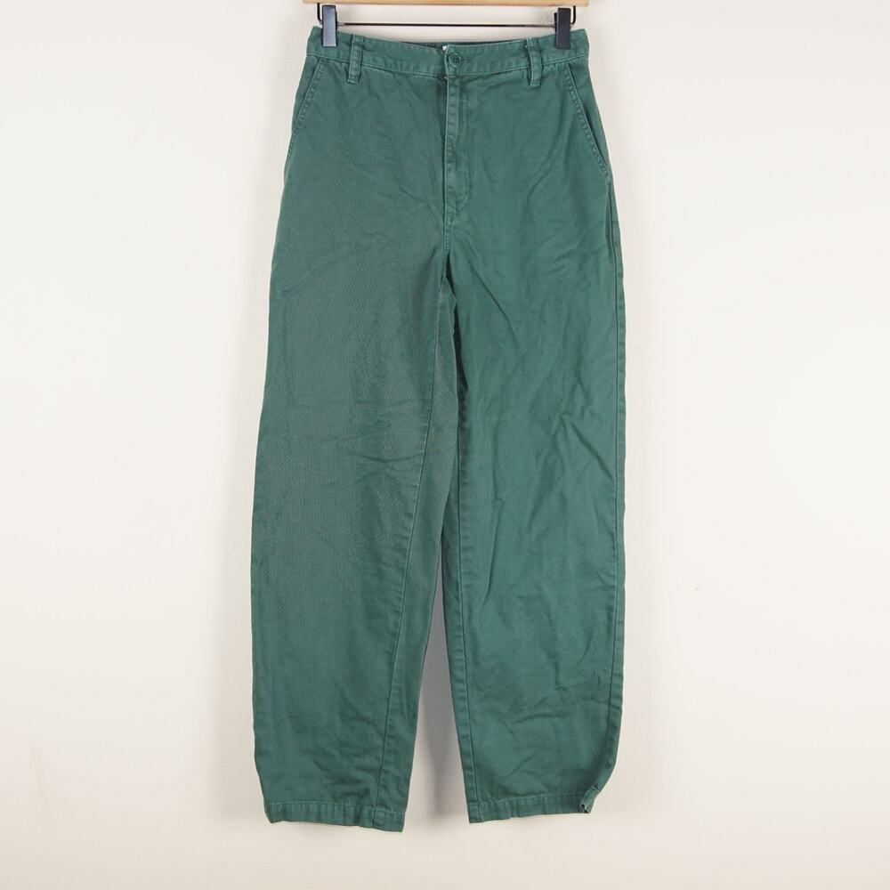 Aritzia Sunday Best Jaden High Waist Straight Leg Green Pants Womens Sz 4